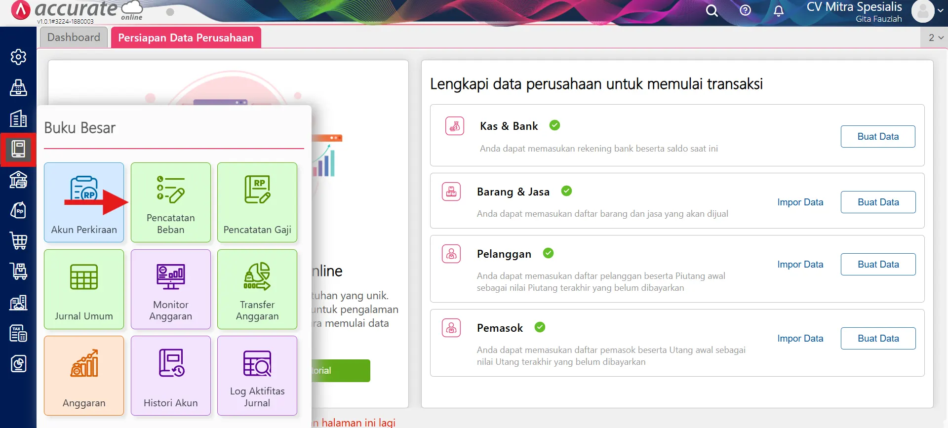 Mencatat beban secara akrual/utang